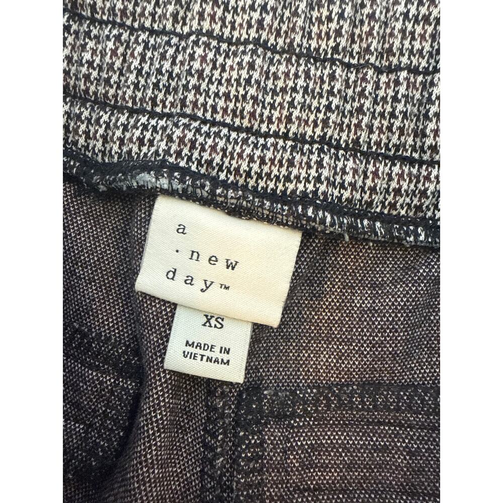 Houndstooth Ankle Pants Elastic Waist Workwear & Casual Trousers XS - Picture 3 of 8